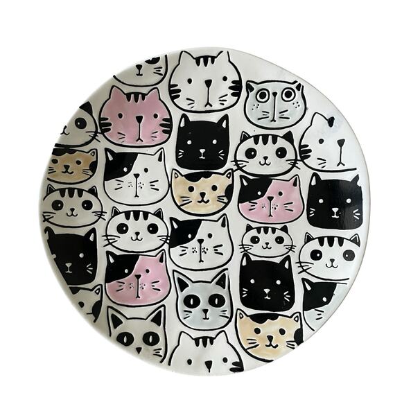 Spectrum Designz KITTY CAT FRIENDS 8in Salad Plate Set of 4 New - Picture 13 of 13